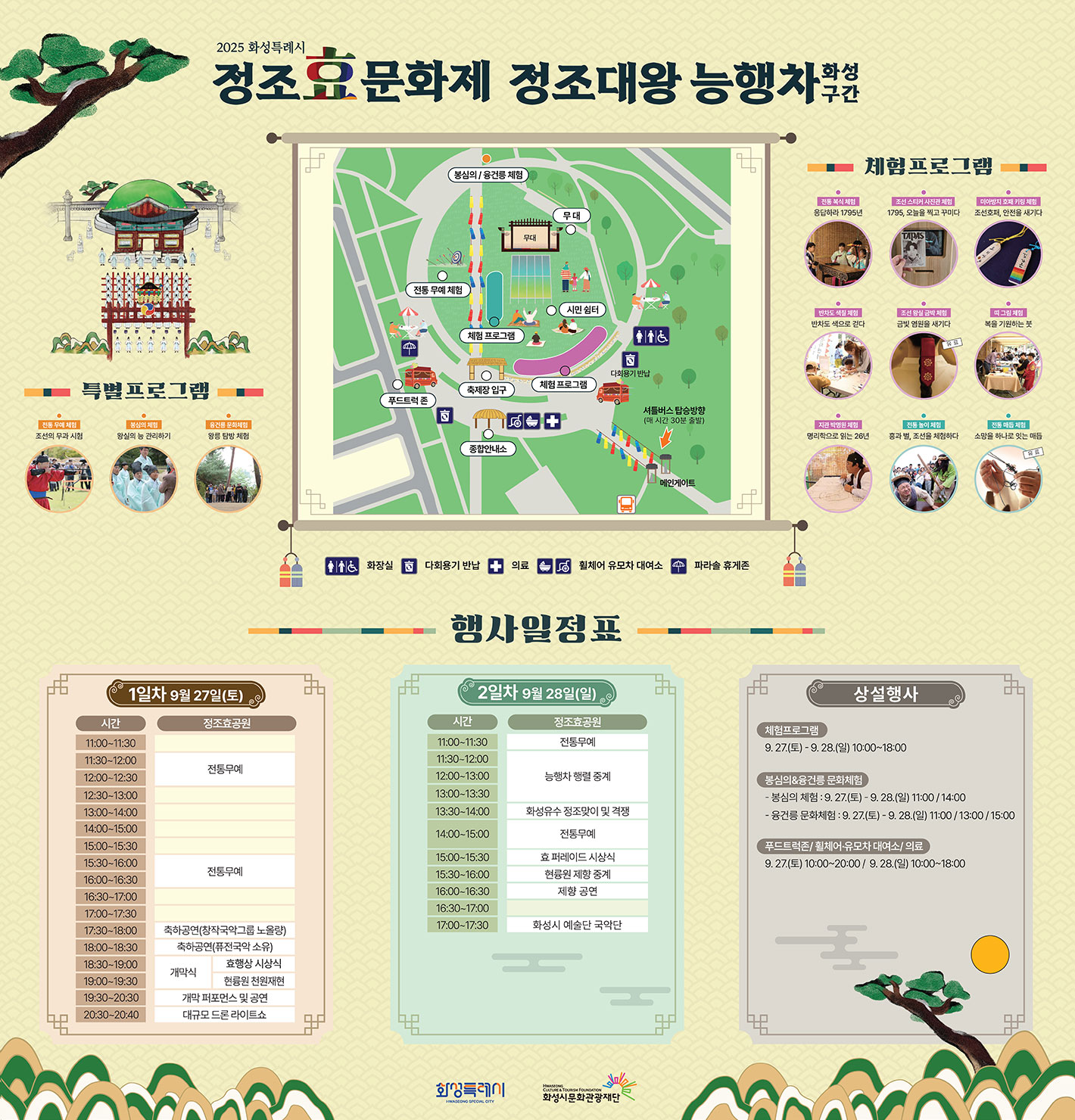 2025 화성특례시 정조효문화제 정조대왕능행차 가이드맵